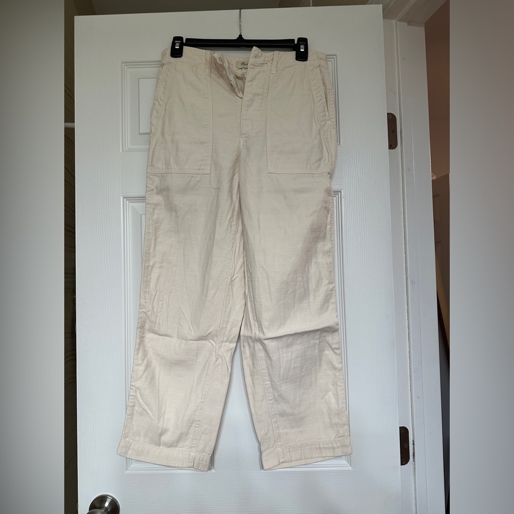 Madewell Off-White Wide Leg Utility Pant